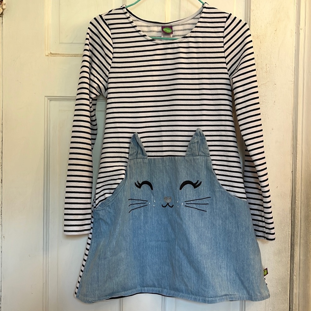 Dollie & Me girls cat dress in size 12